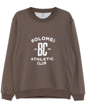 Brunello Cucinelli グラフィック スウェットシャツ - ブラウン