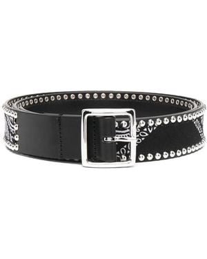 HTC Studded Leather Belt - Black