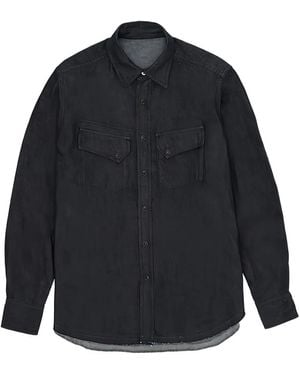 Fortela Pasadena Buttoned Chest-pocket Shirt - ブルー