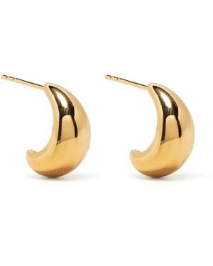Missoma Savi Dome Polished Hoop Earrings - Metallic