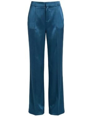 Cinq À Sept Jyn Satin-Finish Wide-Leg Trousers - Blue