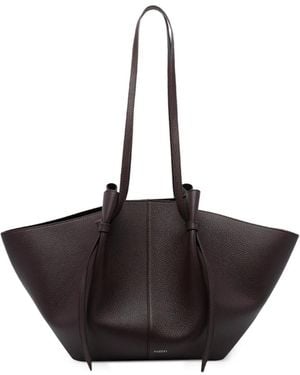 Yuzefi Large Mochi Pebble-Grain Leather Shoulder Bag - Black