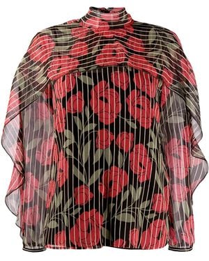 RED Valentino Camellia Printed Blouse - Red
