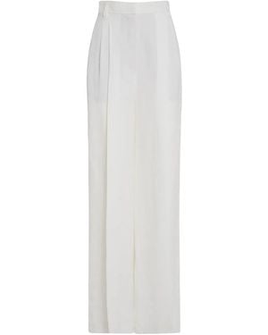Brunello Cucinelli Pintuck Detailing Tailored Pants - White