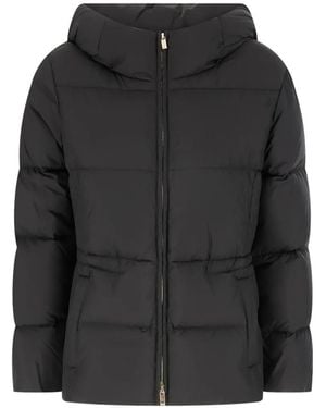 Max Mara Hooded Quilted Jacket - Black
