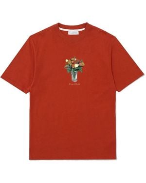 Edmmond Studios T-Shirt A Fiori - Rosso