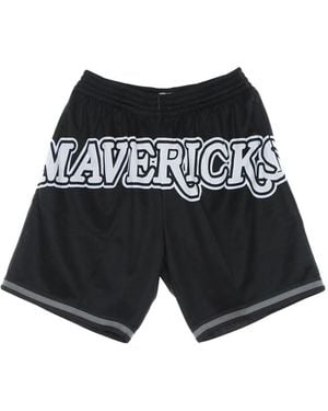 Mitchell & Ness Dallas Mavericks Big Face 3.0 Shorts - Black