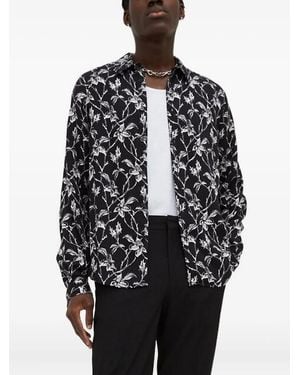 The Kooples Camicia A Fiori - Nero