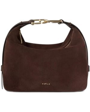 Furla Logo-Link Tote Bag - Brown