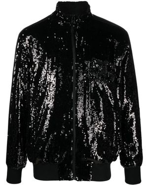 Dolce & Gabbana Sequinned Bomber Jacket - Black