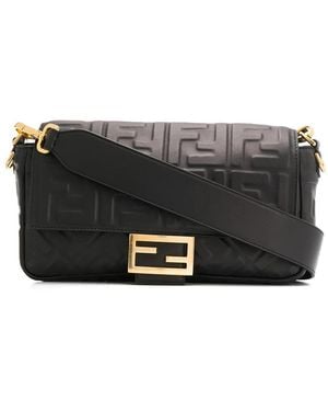 Fendi Baguette Ff Tote - Black