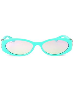 Gucci Oval Frame Sunglasses - Blue