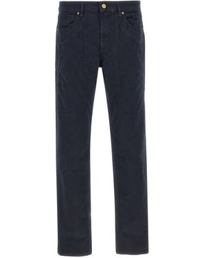 Jeckerson Pocket Belt-Loop Trousers - Blue