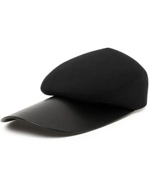 Comme des Garçons Curved Peak Panelled Hat - Black