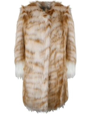 Alabama Muse Manteau Oversize En Fourrure Artificielle - Neutre