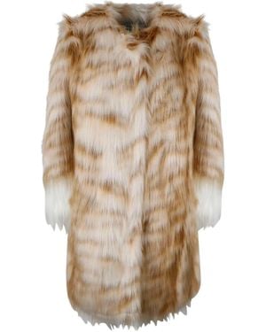 Alabama Muse Oversized-Mantel aus Faux Fur - Natur