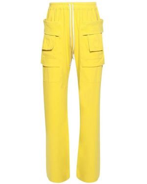 Rick Owens Creatch Cargo Drawstring Trousers - Yellow