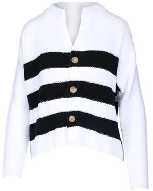 Frank & Eileen Montecito Striped Cardigan - Black