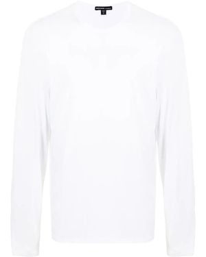 James Perse Luxe Lotus Jersey Crew Neck Top - White
