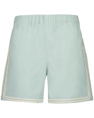 Commas Cotton Shorts - Blue