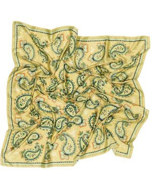 Bimba Y Lola Banana Paisley-Print Scarf - Metallic