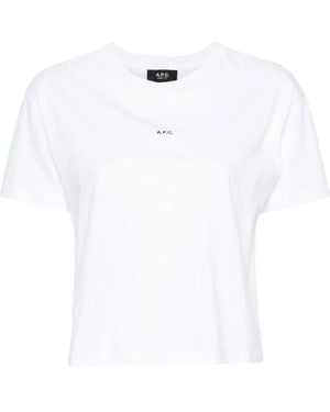 A.P.C. T-Shirt Mit Logo-Print - Weiß