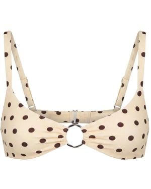 Nicholas Halia Polka-Dot Bikini Bottoms - Natural