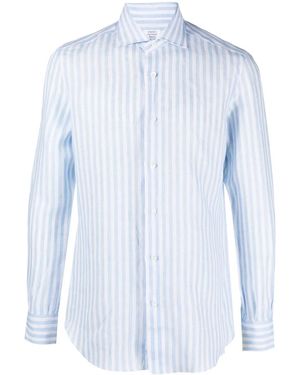 Mazzarelli ストライプ シャツ - ブルー