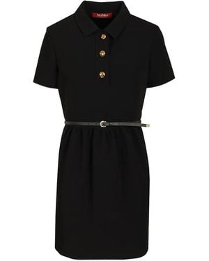 Max Mara Button-Embellishment Mini Dress - Black