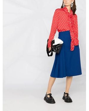Plan C Polka Dot-Print Blouse - Red