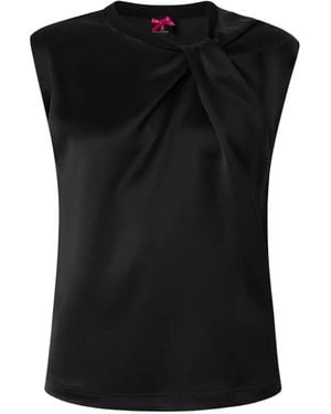 Pinko Sleeveless Satin Blouse - Black