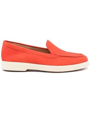 Santoni Suede Loafers - Red