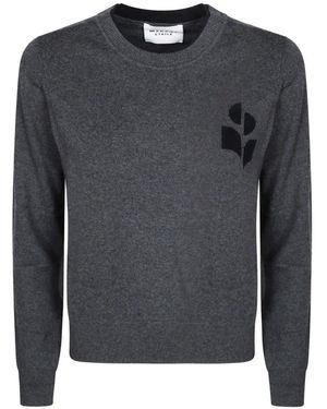 Isabel Marant Maglione Con Logo A Intarsi - Blu