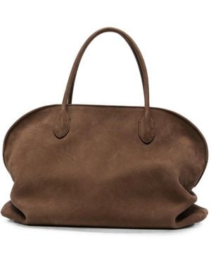 The Row Margaux Suede Tote Bag - Brown