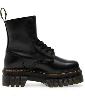 Dr. Martens Bottes À Coutures Contrastantes Et Plateforme - Black