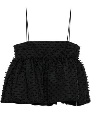 Cecilie Bahnsen Top Con Dettaglio 3D - Nero