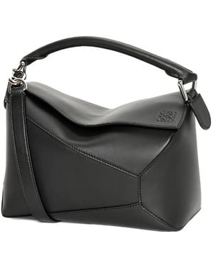 Loewe Small Puzzle Edge Tote Bag - Black
