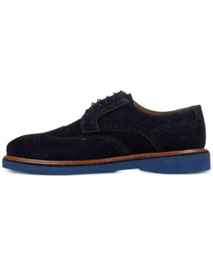 Poche Paris Benoit Wildleder-Loafer Mit Budapestermuster - Blau