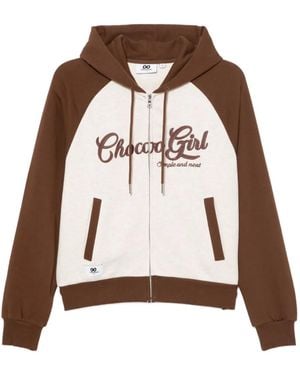 Chocoolate Logo-Embroidered Hoodie - Natural