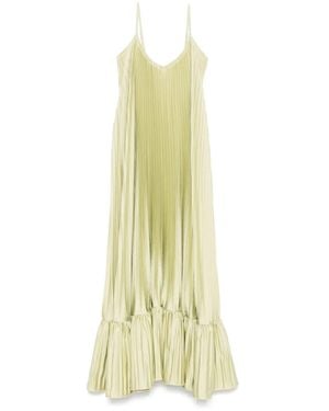 L'idée Kleid Mit Falten - Gelb