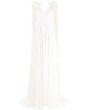 Jenny Packham Alma Pleated Sequin Bridal Gown - White