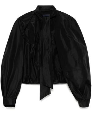 Juun.J Blusa Con Detalle De Pañuelo - Negro