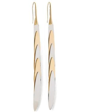 Jennifer Fisher Pendientes Largos Con Plumas - Metálico