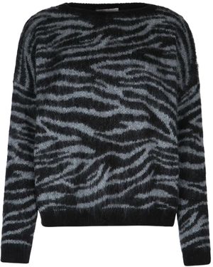 iBlues Strickpullover Mit Zebra-Print - Schwarz