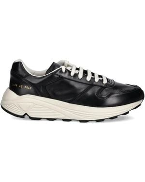 Common Projects Premium Runner Leather Trainers - Black