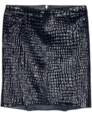 Tom Ford Miniskirt With Crocodile Effect - Black