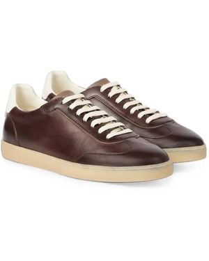 Brunello Cucinelli Calfskin Trainers - Brown