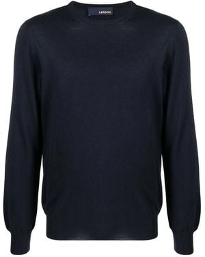 Lardini Fine-Knit Wool Sweatshirt - Blue