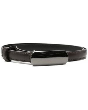 Antonelli Ceinture À Plaque Logo - White