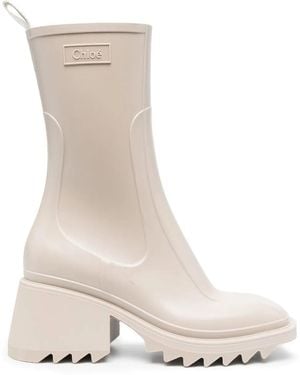 Chloé Betty Pvc Rain Boots - White